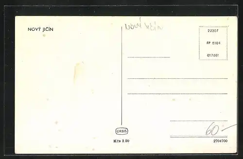 AK Nový Jicin, Ortsansicht mit Gebirgslandschaft