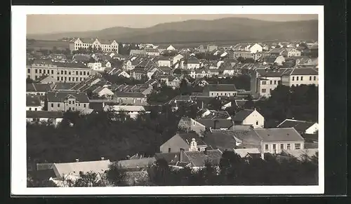 AK Boskovice, Totalansicht mit Gebirgszug