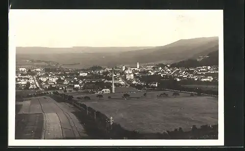 AK Boskovice, Totalansicht mit Kirche