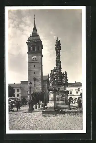 AK Vyskov, Denkmal mit Uhrenturm