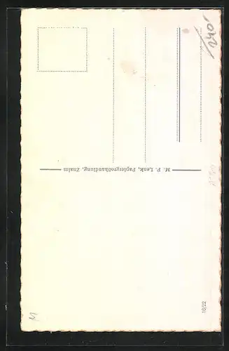 AK Znaim a. d. Thaya, Uferpartie mit Haus auf Klippe