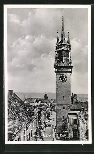 AK Znaim a. d. Thaya, Rathausturm aus der Vogelschau