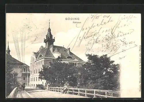 AK Göding / Hodonin, Rathaus