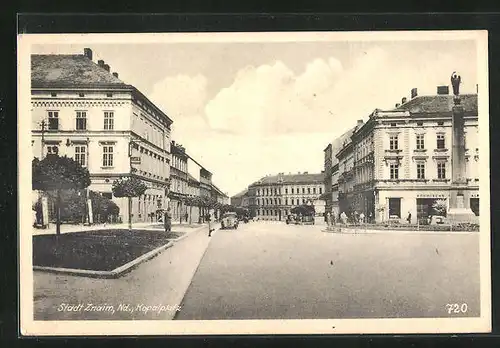 AK Znaim /Nd., Kopalplatz mit Denkmal