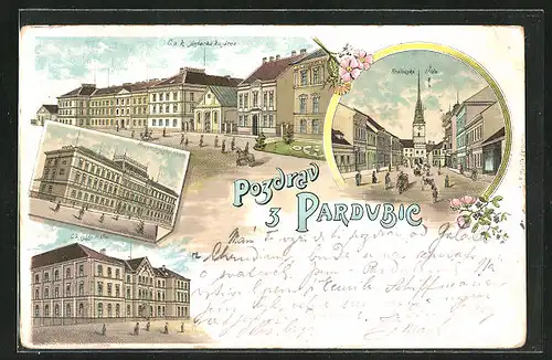 Lithographie Pardubice, Krailovska trida, Novomestska skola, C. k. vyssi realka