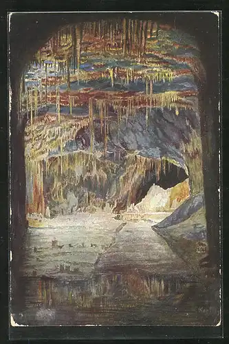 Künstler-AK Saalfeld, Feengrotten, Märchendom