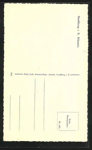 AK Strassburg, Ansicht des Münsters