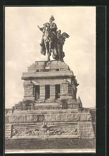 AK Koblenz am Rhein, Deutsches Eck, Kaiser Wilhelm-Denkmal