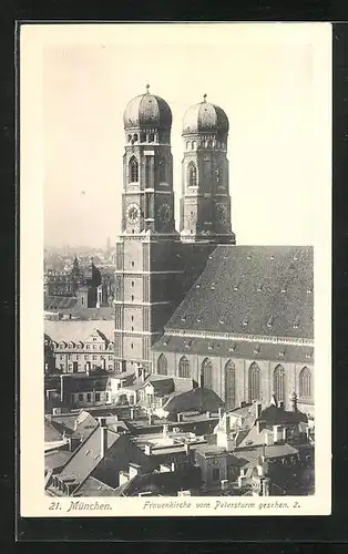 AK München, Frauenkirche vom Petersturm aus