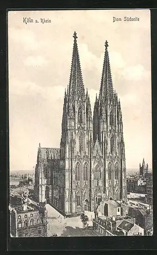 AK Köln am Rhein, Südseite des Doms