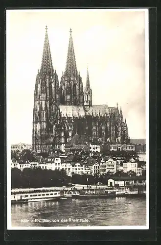 AK Köln am Rhein, Dom von der Rheinseite