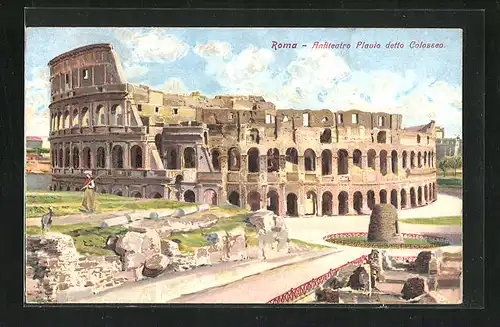 Lithographie Roma, Anfiteatro Plavio detto Colosseo