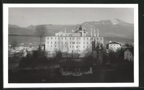 Foto-AK Hallein, Brand im Augustinerkloster 1943, Zerstörtes Kloster