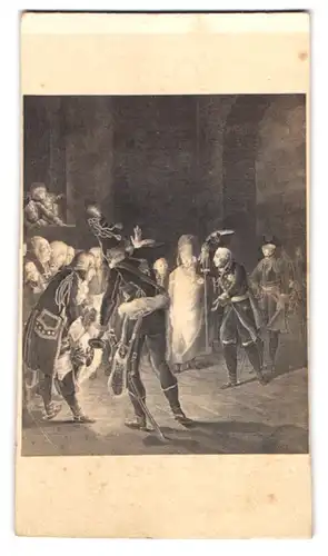 Fotografie König Friedrich II. von Preussen im Schloss Lissa bei einem Empfang