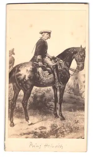 Fotografie Prinz Heinrich von Preussen zu Pferd