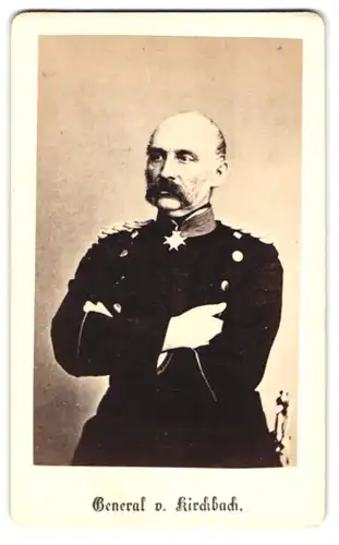 Fotografie Portrait General von Kirchbach in Uniform mit Orden