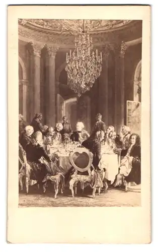 Fotografie König Friedrich II. von Preussen, Friedrich der Grosse bei einem Festempfang