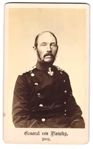 Fotografie Portrait General von Plonsky in Uniform mit Orden