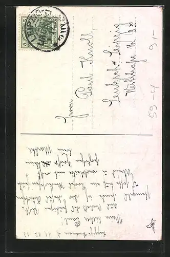 AK Kurioses Datum 11.12.1913 in Postamt 14