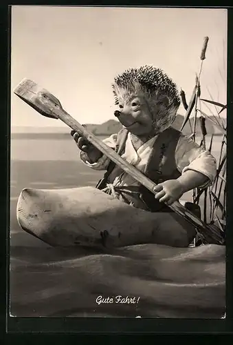 AK Gute Fahrt!, Mecki fährt in einem Schuh Boot