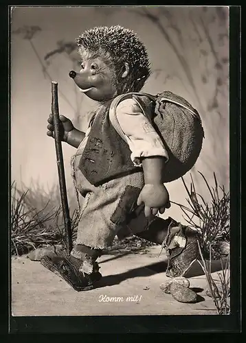 AK Komm mit!, Mecki mit Rucksack und Stock