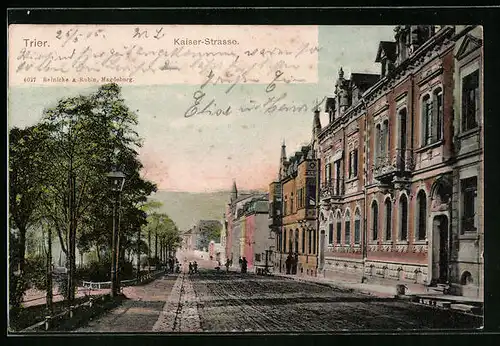 AK Trier, Blick in die Kaiserstrasse