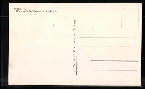 AK Völklingen, Röchling`sche Eisen- u. Stahlwerke