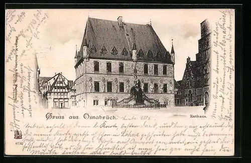 AK Osnabrück, Ortspartie mit Rathaus