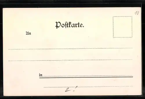 Lithographie Köln-Neustadt, Hohenzollernring, Strassenbahn