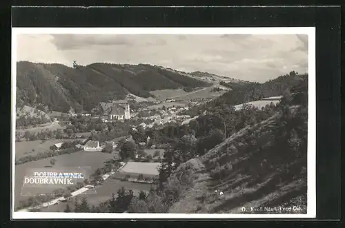 AK Doubrawnik /Doubravnik, Ortsansicht aus der Ferne