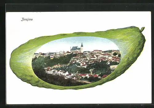 AK Znaim /Znojmo, Stadtansicht auf Gurke