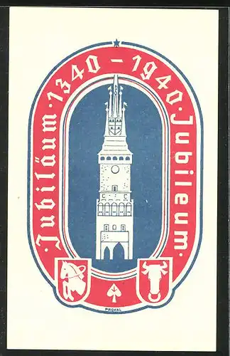 AK Pardubice, Jubiläum 1340-1940, Wappen