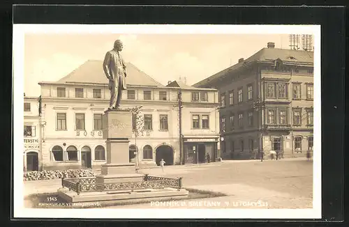 AK Leitomischl / Litomysl, Pomnik B. Smetana