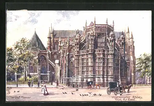 Künstler-AK Charles F. Flower: Westminster Abbey from the East