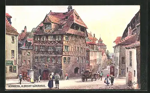 Künstler-AK Charles F. Flower: Nürnberg, Albrecht Dürerhaus