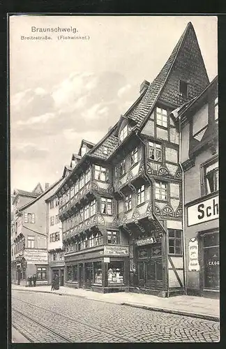 AK Braunschweig, Breitestrasse am Flohwinkel