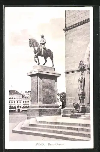 AK Bremen, Bismarckdenkmal an der Kirche