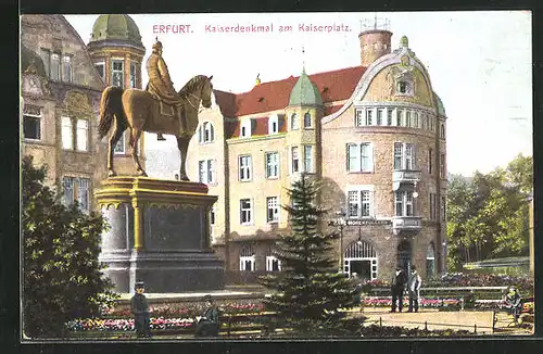 AK Erfurt, Kaiserdenkmal am Kaiserplatz