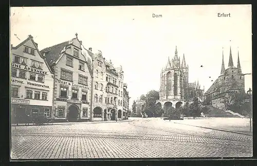 AK Erfurt, Blick auf den Dom