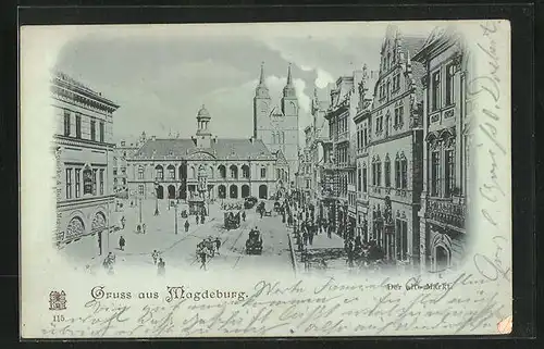 Mondschein-AK Magdeburg, Der alte Markt