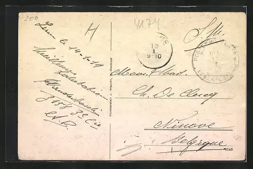 AK Issum, Kapellenerstrasse am Markt