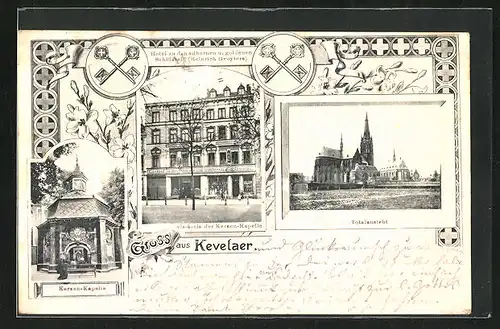 AK Kevelaer, Hotel zu den silbernen und goldenen Schlüsseln, Kerzen-Kapelle