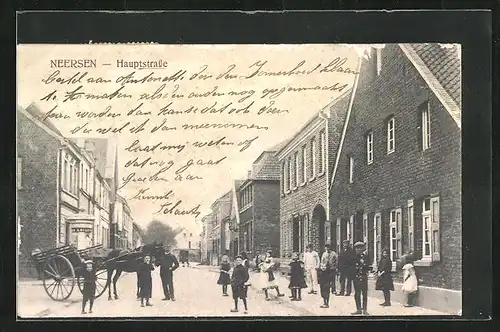 AK Neersen, Kinder auf der Hauptstrasse