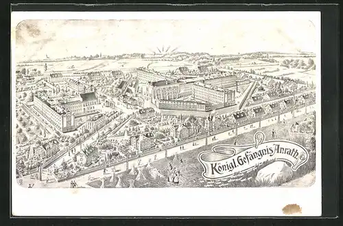 Künstler-AK Anrath, Königliches Gefängnis