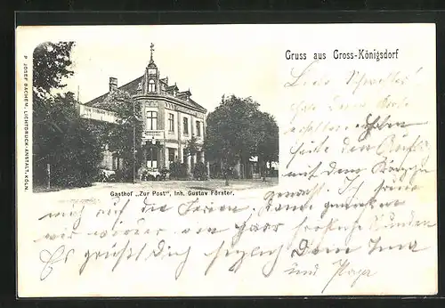 AK Gross-Königsdorf, Gasthof zur Post