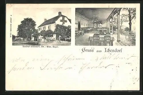 AK Ichendorf, Gasthof Wwe. Bayer, Innenansicht