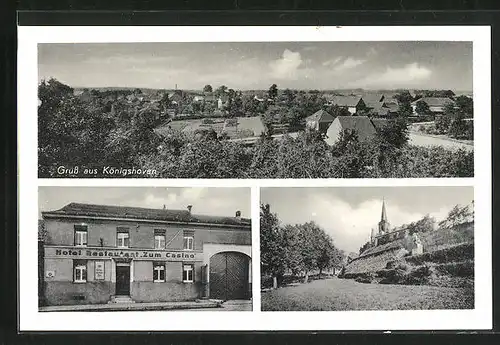 AK Königshoven, Hotel-Restaurant Zum Kasino, Panorama