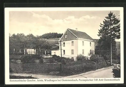 AK Windhagen / Gummersbach, Pension Geschw. Arntz