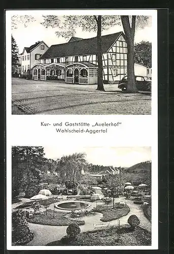 AK Wahlscheid im Aggertal /Bez. Köln, Gaststätte Auelerhof, Park mit Teich