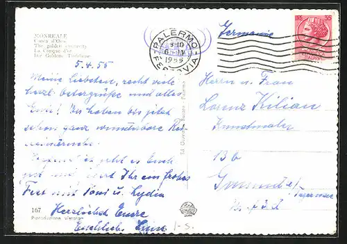 AK Monreale, Conca d`Oro, Teilansicht vom Ort